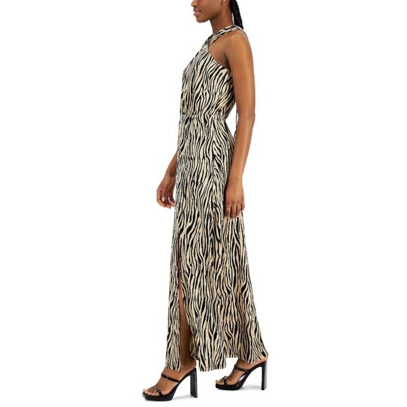 I.N.C. International Concepts Zebra Printed Halter Maxi Dress NWT - Picture 3 of 9